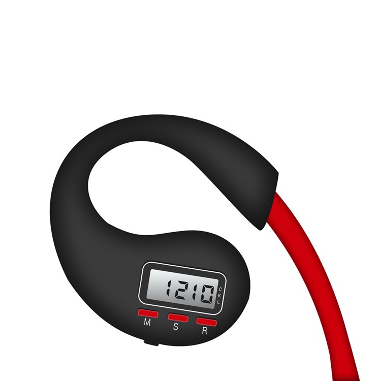 INHON B3 Wireless Bluetooth 4.1 Neckband Headphone with Pedometer - Red-3