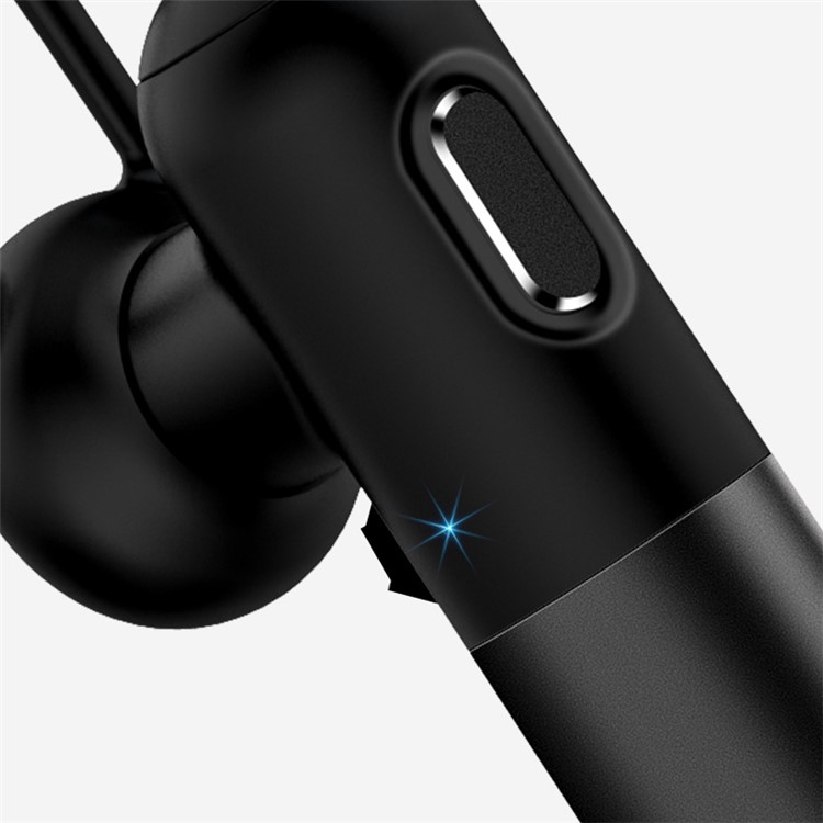 USAMS LO Series Single In-ear Bluetooth Stereo Headset with Mic for iPhone Samsung - Black-2