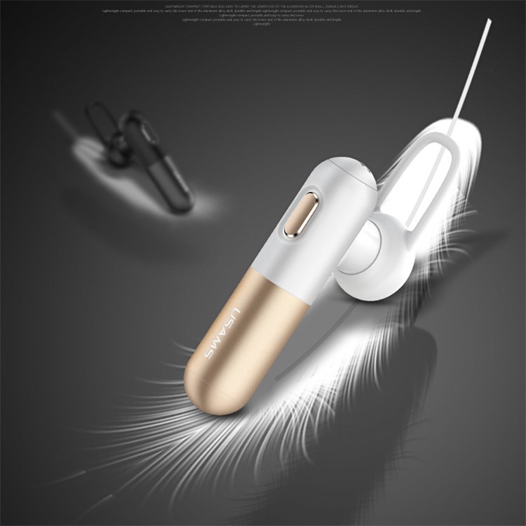 USAMS LO Series Single In-ear Bluetooth Stereo Headset with Mic for iPhone Samsung - Black-9