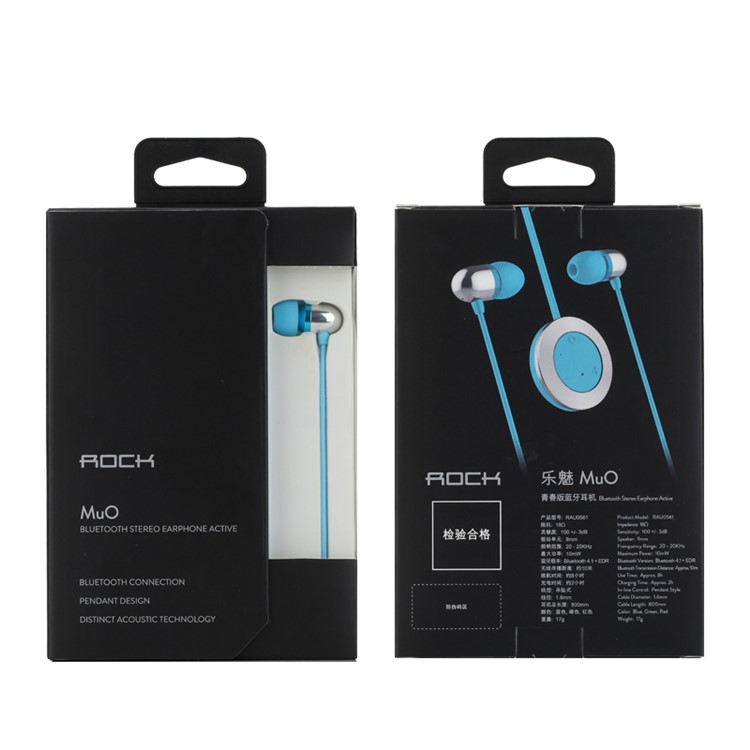 ROCK MuO Pendant Style Bluetooth 4.0 In-ear HiFi Stereo Earphone with Mic for iPhone Samsung Huawei etc - Rose-11