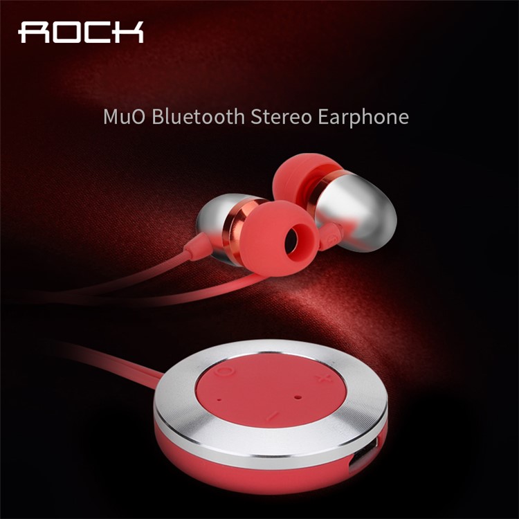 ROCK MuO Pendant Style Bluetooth 4.0 In-ear HiFi Stereo Earphone with Mic for iPhone Samsung Huawei etc - Rose-3