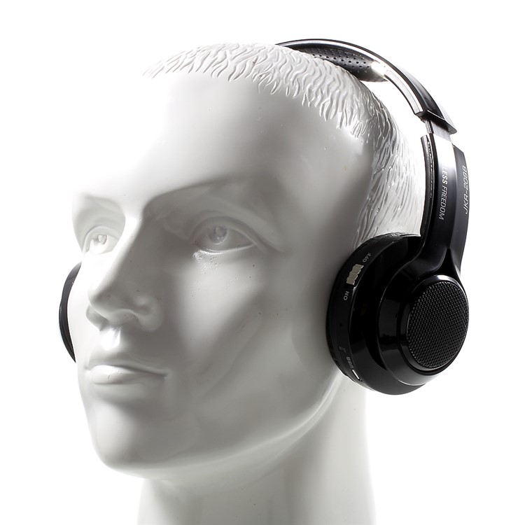JKR-208B Stretchable Wireless Bluetooth Stereo Headphone Support Hands-free Call FM TF Card - Black-10