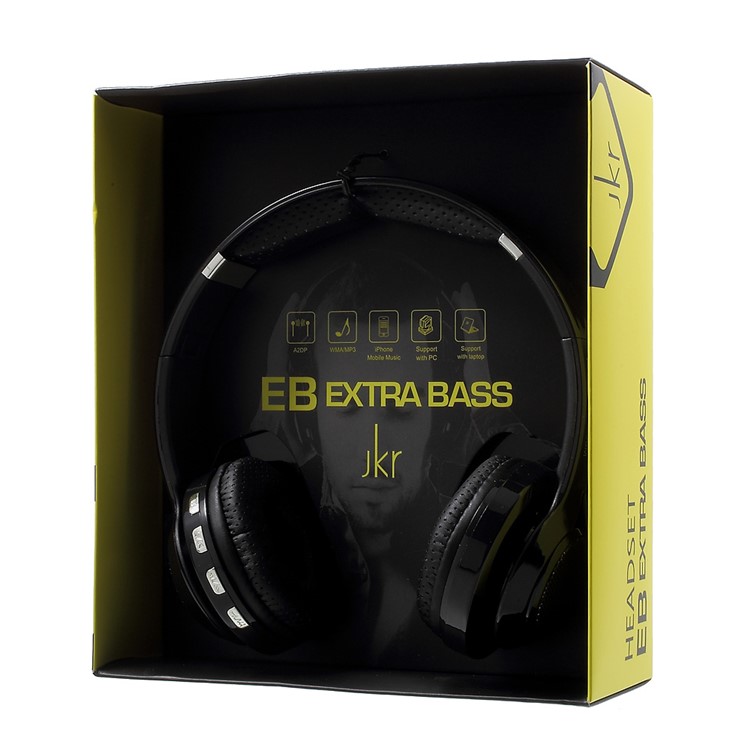 JKR-208B Stretchable Wireless Bluetooth Stereo Headphone Support Hands-free Call FM TF Card - Black-13