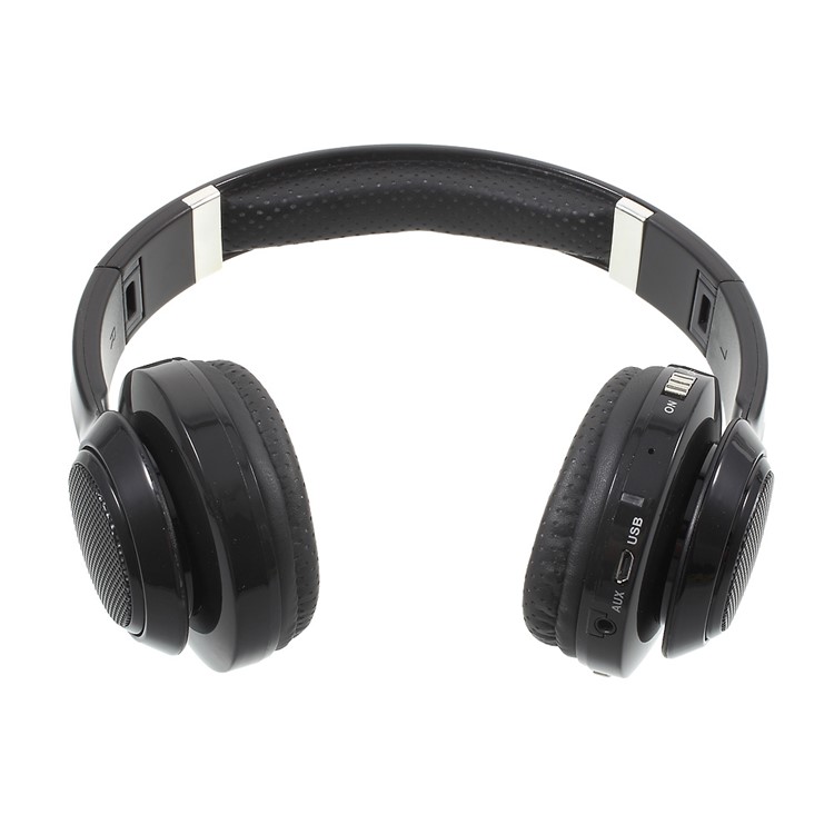 JKR-208B Stretchable Wireless Bluetooth Stereo Headphone Support Hands-free Call FM TF Card - Black-4