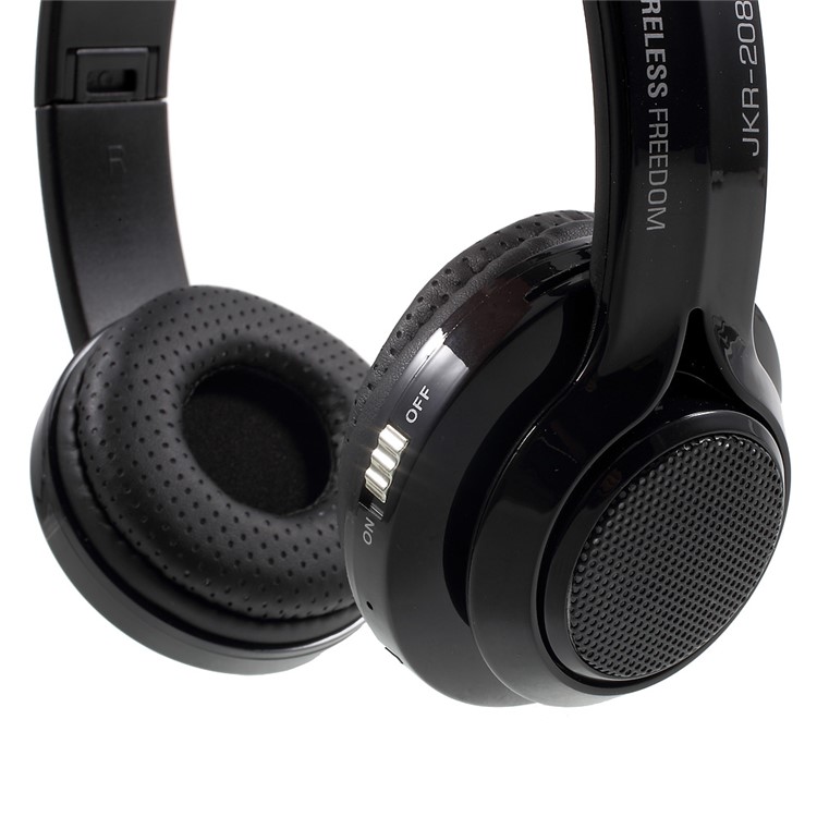 JKR-208B Stretchable Wireless Bluetooth Stereo Headphone Support Hands-free Call FM TF Card - Black-7