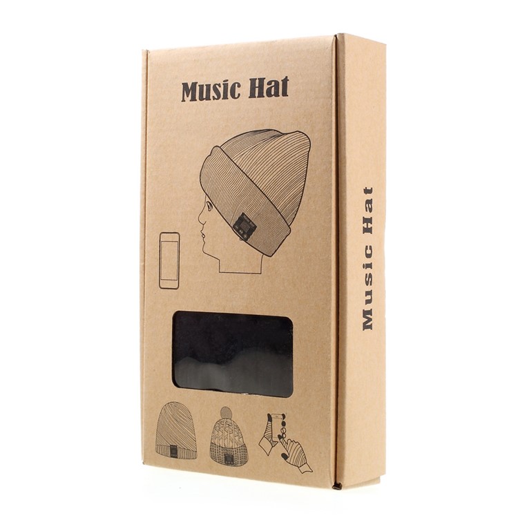 Winter Outdoor Bluetooth 3.0 Wireless Smart Beanie Knit Headphone Speaker Music Hat with Mic - Black-10