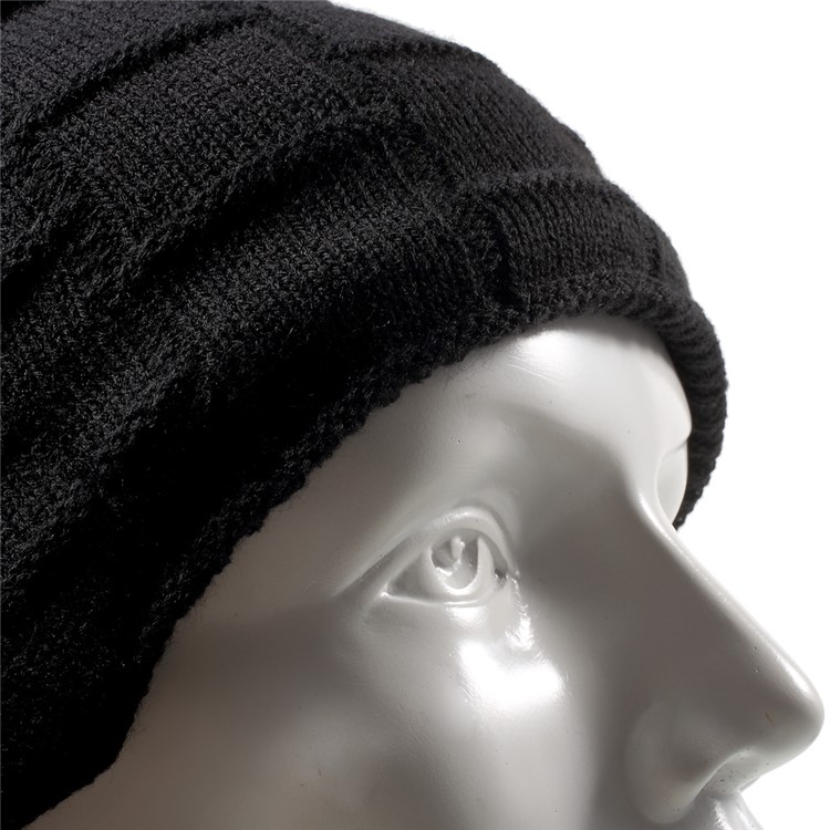 Grid Pattern Knitted Winter Warm Hat Built-in Wireless Bluetooth Headphone & Microphone - Black-7