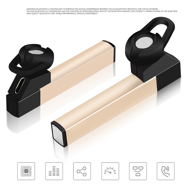 WUW Single Side Wireless Bluetooth 4.1 In-ear Earphone Earbud with HD Mic-4