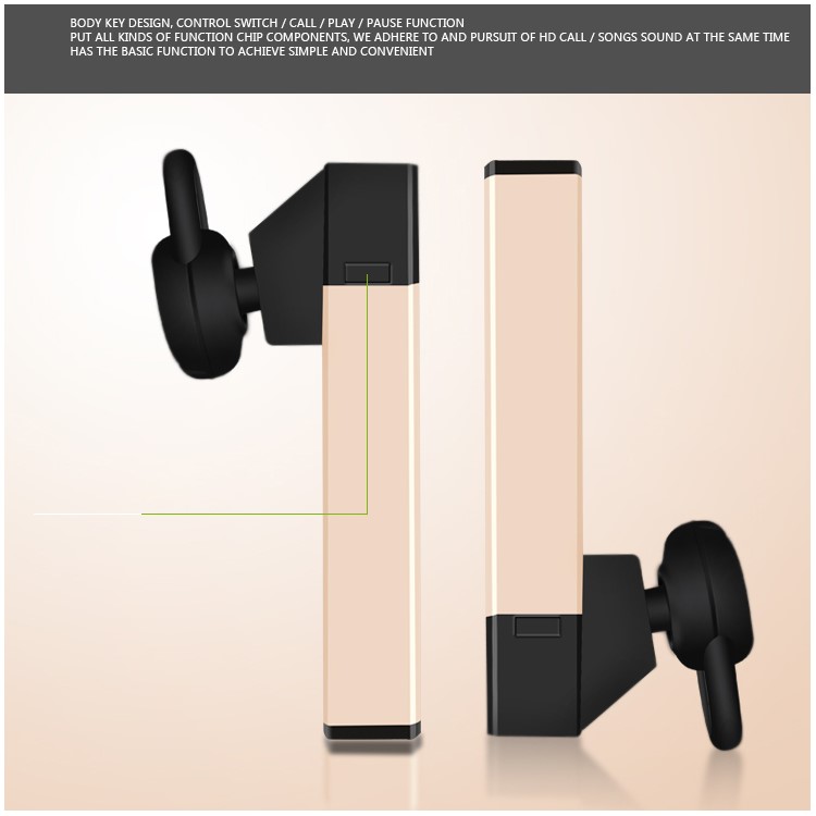 WUW Single Side Wireless Bluetooth 4.1 In-ear Earphone Earbud with HD Mic-5