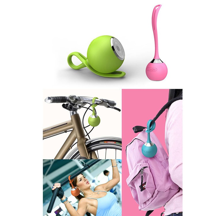 Outdoor Waterproof Sports Bicycle Wireless Bluetooth Speaker Support TF Card with Silicone Strap - Red-11
