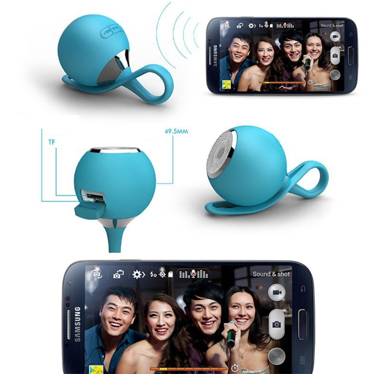 Outdoor Waterproof Sports Bicycle Speaker Wireless Bluetooth Support TF Card with Silicone Strap - Blue-12