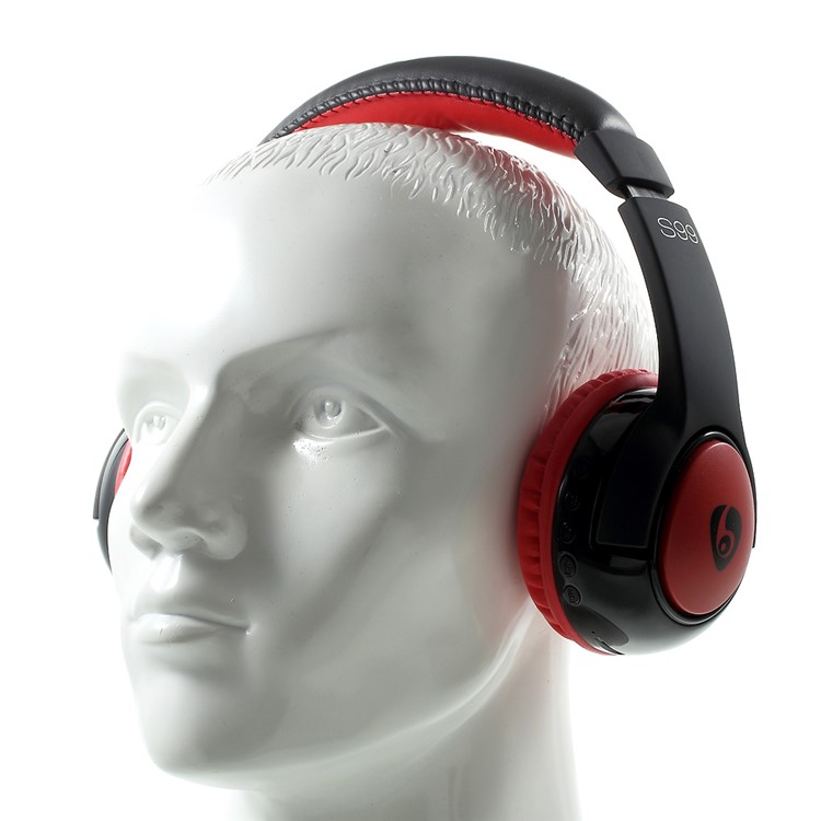 OVLENG S99 Over-ear Stereo Bluetooth 4.1 Headset Headphone with Mic Support TF Card/FM - Black / Red-13
