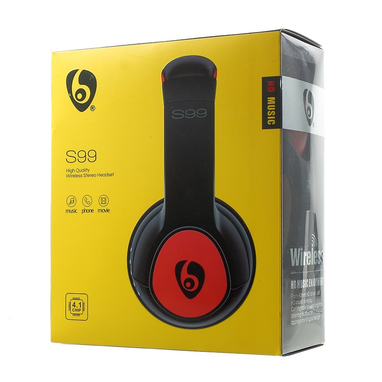 OVLENG S99 Over-ear Stereo Bluetooth 4.1 Headset Headphone with Mic Support TF Card/FM - Black / Red-16