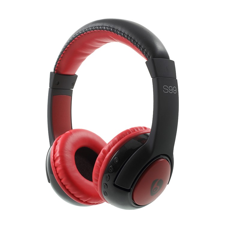 OVLENG S99 Over-ear Stereo Bluetooth 4.1 Headset Headphone with Mic Support TF Card/FM - Black / Red-3