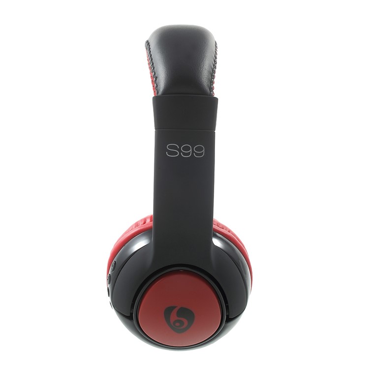 OVLENG S99 Over-ear Stereo Bluetooth 4.1 Headset Headphone with Mic Support TF Card/FM - Black / Red-4