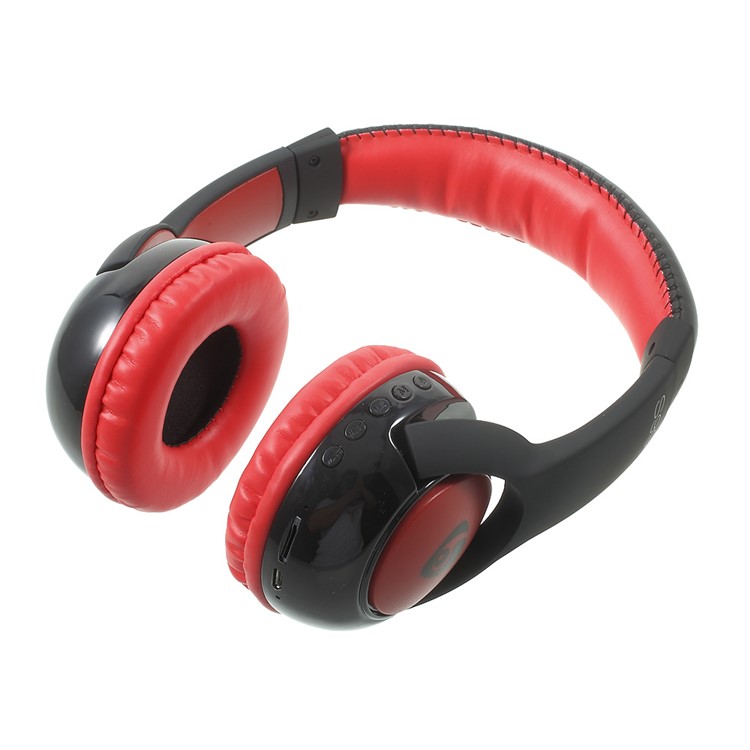 OVLENG S99 Over-ear Stereo Bluetooth 4.1 Headset Headphone with Mic Support TF Card/FM - Black / Red-6