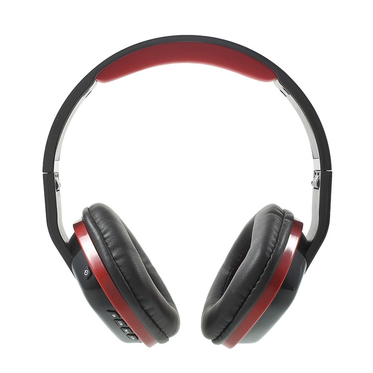 OVLENG MX222 Stereo Bluetooth Headset Support Microphone/AUX-in/TF Card/FM for iPhone Samsung - Black / Red-2