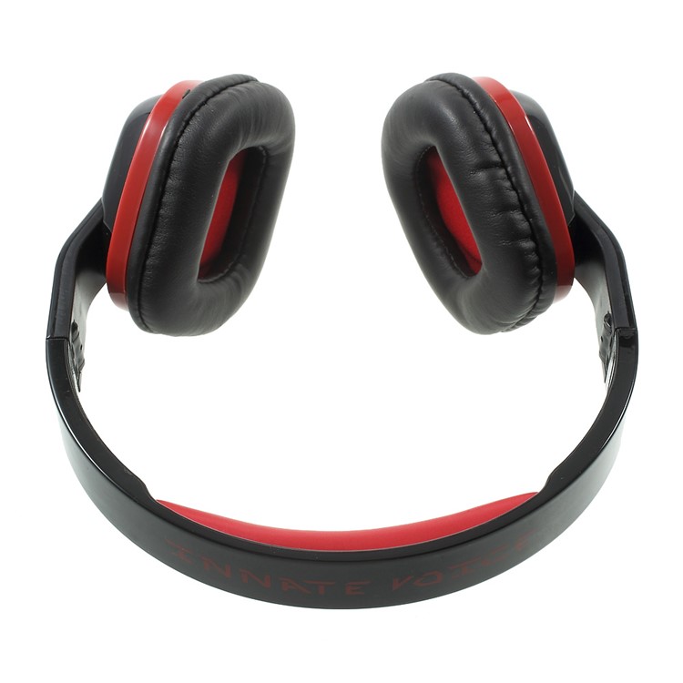 OVLENG MX222 Stereo Bluetooth Headset Support Microphone/AUX-in/TF Card/FM for iPhone Samsung - Black / Red-5