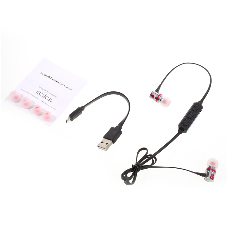 D5 Bluetooth 4.1 In-ear Headset Stereo Earphone with Mic for iPhone Samsung-4