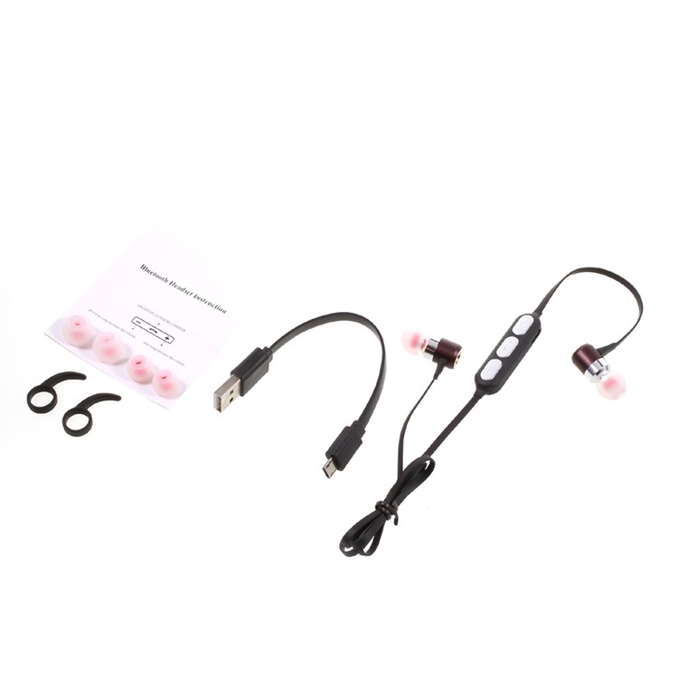D2 Bluetooth 4.1 Stereo In-ear Sports Earphone with Mic & Line-in Control - Black-5