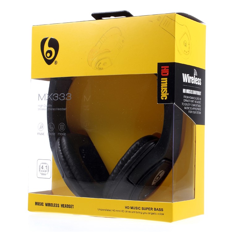 OVLENG MX333 Mega Bass Stereo Wireless Bluetooth 4.1 Over-ear Headset Support Mic/TF Card/FM - Black-15