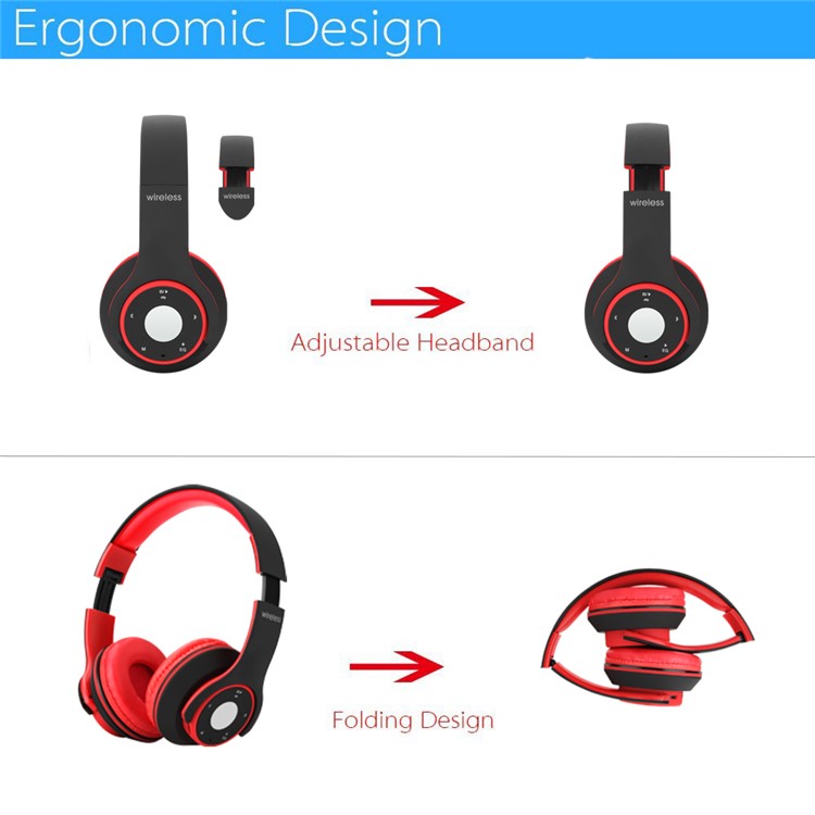 OHYEAH OY5 Bluetooth Headset Headphone with Microphone Support FM Radio, Micro SD Player - Black-10