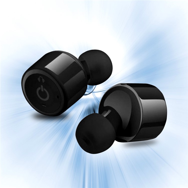X1T Mini Invisible Earphones Wireless Bluetooth V4.2 Stereo Music In-ear Headset with Mic - Black-1