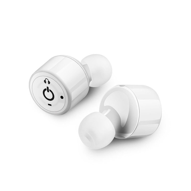 

X1T Mini Invisible Binaural Earphones Wireless Bluetooth Stereo Music In-ear Sports Headset - White, iPhone 7 4.7 inch