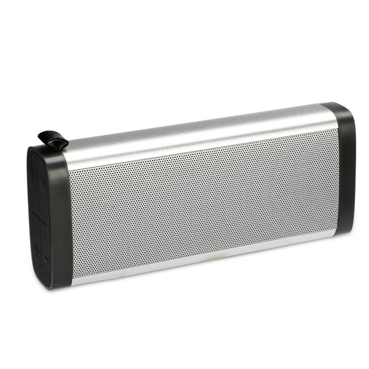 X20 Metal Subwoofer Wireless Bluetooth Speaker Support Aux-in/FM Radio/TF Card - Silver-1
