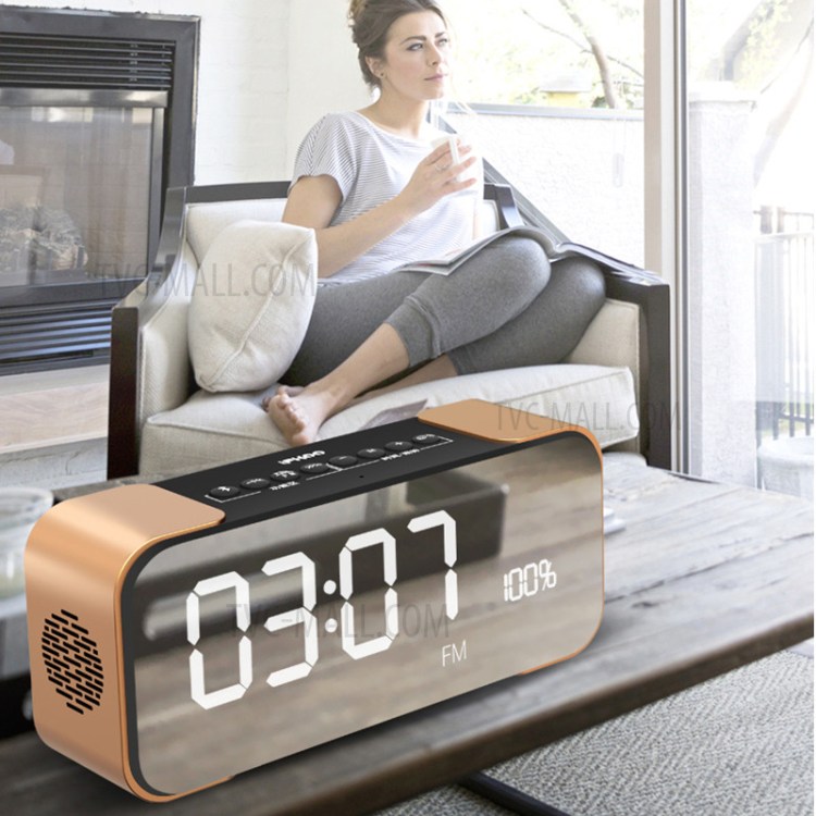 X20 Metal Subwoofer Wireless Bluetooth Speaker Support Aux-in/FM Radio/TF Card - Silver-5