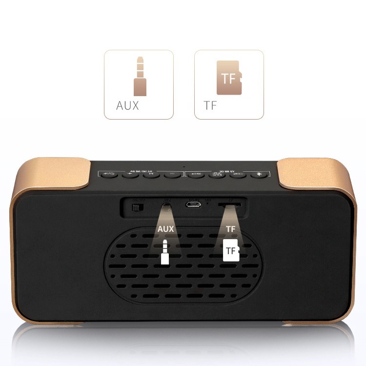 Metal Bluetooth 4.0 Sound Box with LED Display of Time/Alarm Clock