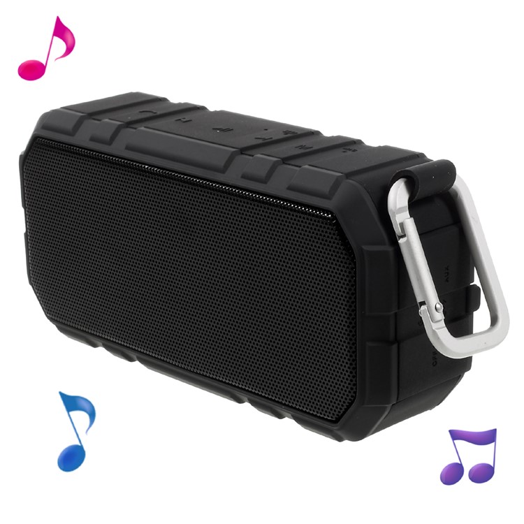 X19 2-In-1 Portable Outdoor Bluetooth Speaker Support TF Card/AUX-in + 4000mAh Power Bank - Black-1