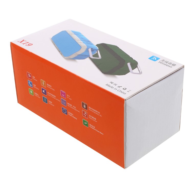 X19 2-In-1 Portable Outdoor Bluetooth Speaker Support TF Card/AUX-in + 4000mAh Power Bank - Black-12