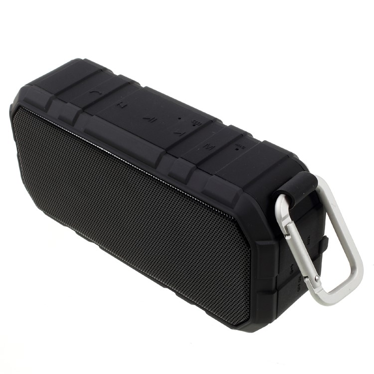 X19 2-In-1 Portable Outdoor Bluetooth Speaker Support TF Card/AUX-in + 4000mAh Power Bank - Black-6