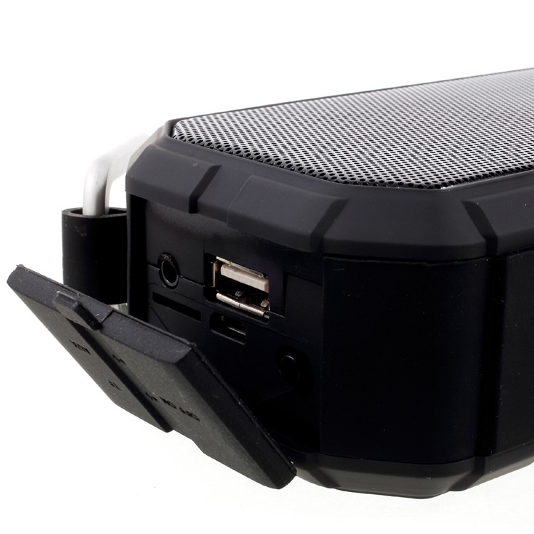 X19 2-In-1 Portable Outdoor Bluetooth Speaker Support TF Card/AUX-in + 4000mAh Power Bank - Black-8