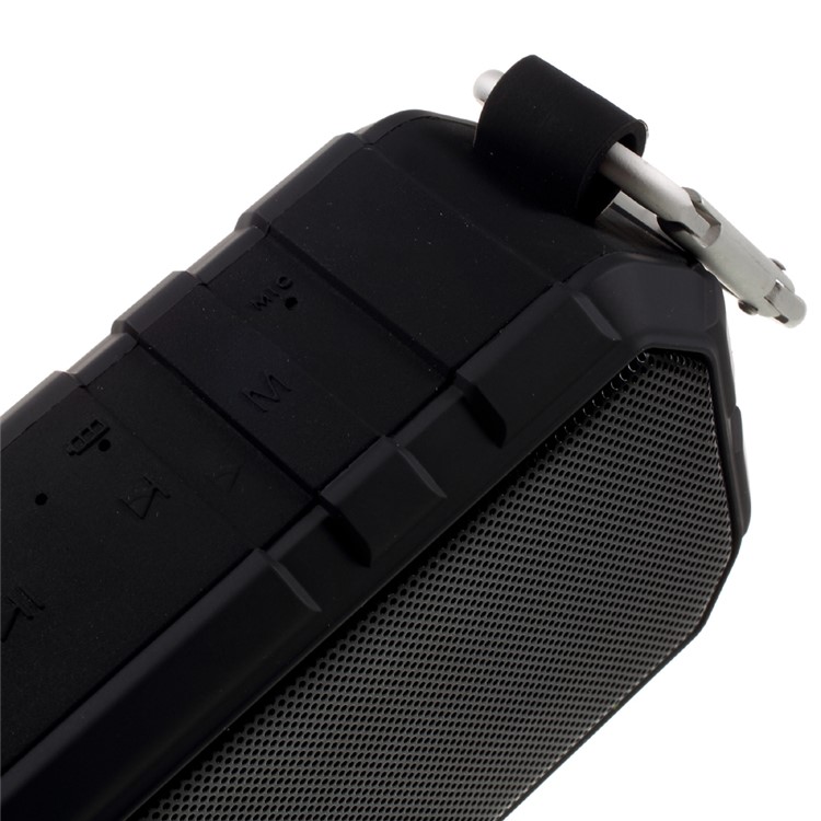 X19 2-In-1 Portable Outdoor Bluetooth Speaker Support TF Card/AUX-in + 4000mAh Power Bank - Black-10