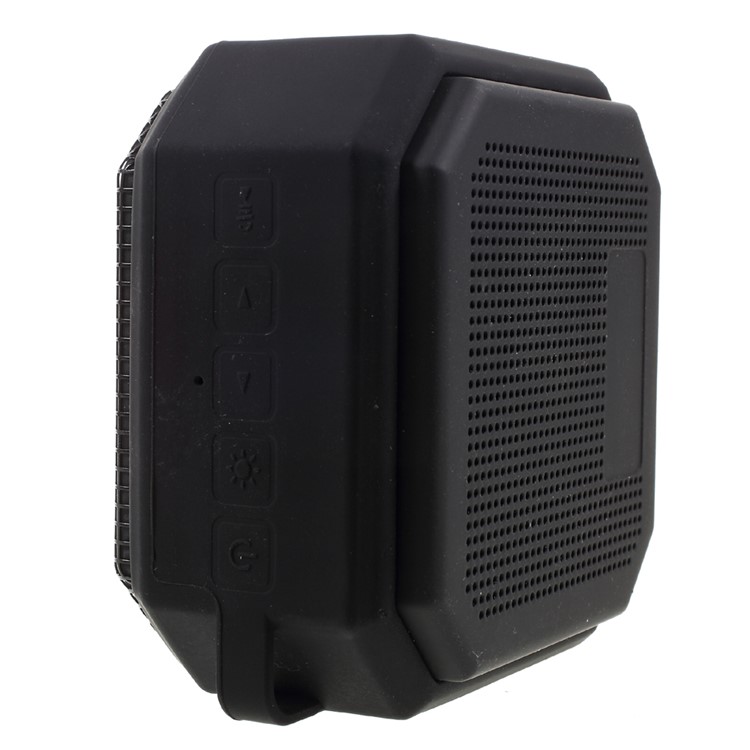 X3 Portable Bluetooth Speakers with Colorful LED Lights Build-in Mic Support Aux-in/FM Radio/TF Card - Black-5