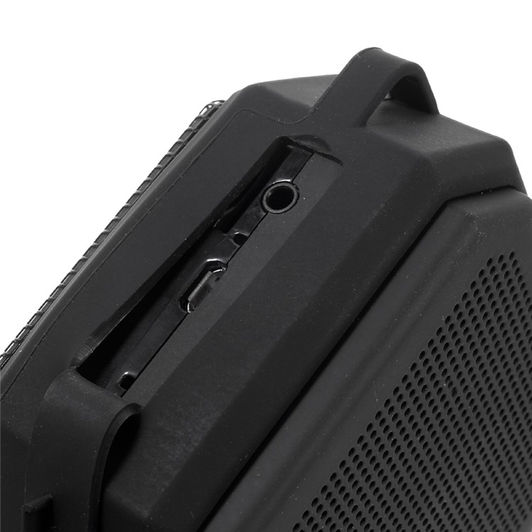 X3 Portable Bluetooth Speakers with Colorful LED Lights Build-in Mic Support Aux-in/FM Radio/TF Card - Black-6
