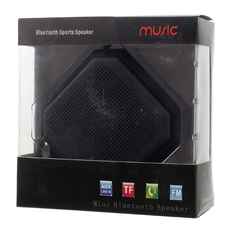 X3 Portable Bluetooth Speakers with Colorful LED Lights Build-in Mic Support Aux-in/FM Radio/TF Card - Black-8