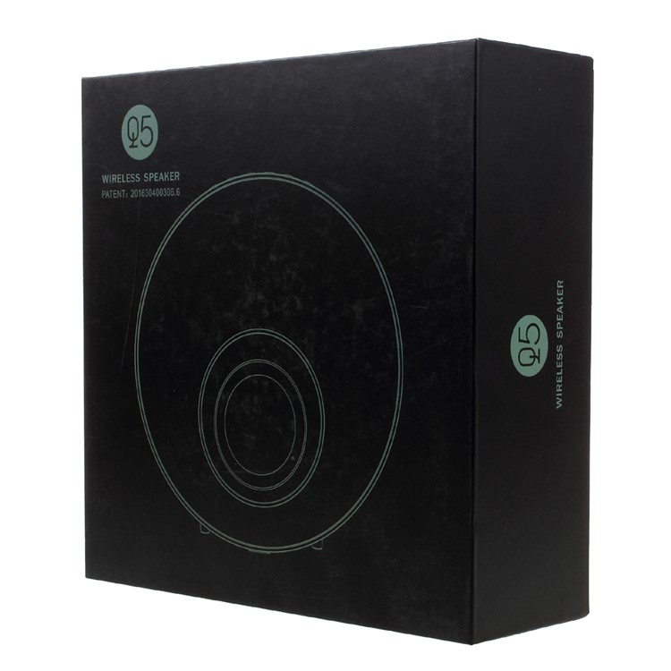 Q5 Round Shape Mega Bass Bluetooth Speaker with Mic Support TF Card - Black-11
