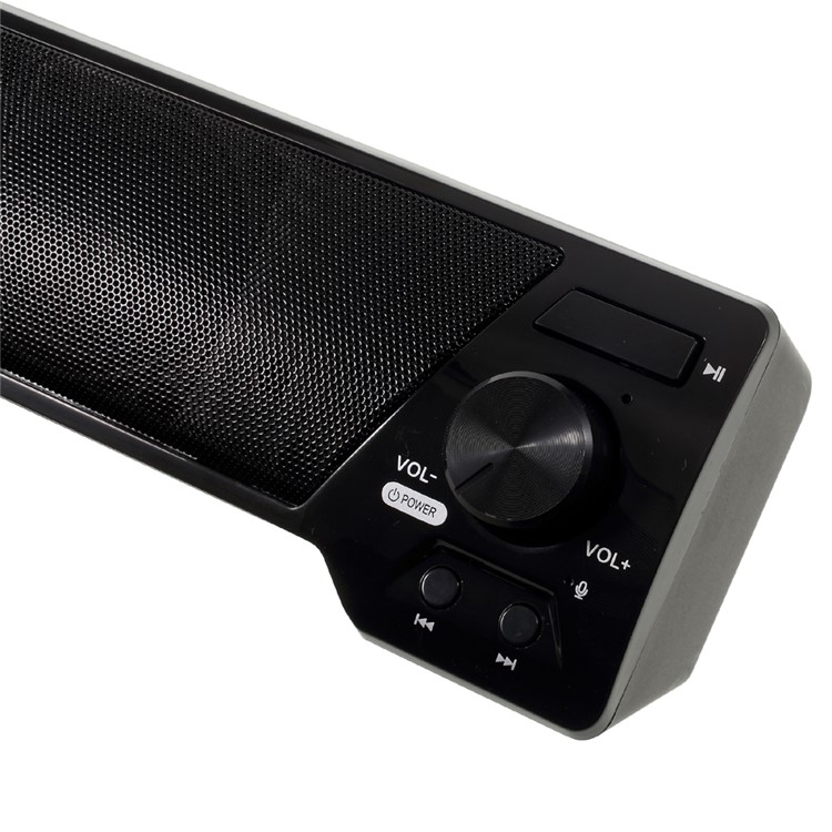 Soundbar LP-09 Wireless Mega Bass Bluetooth Speaker with Mic Support FM/TF Card/U Disk/AUX - Black-6