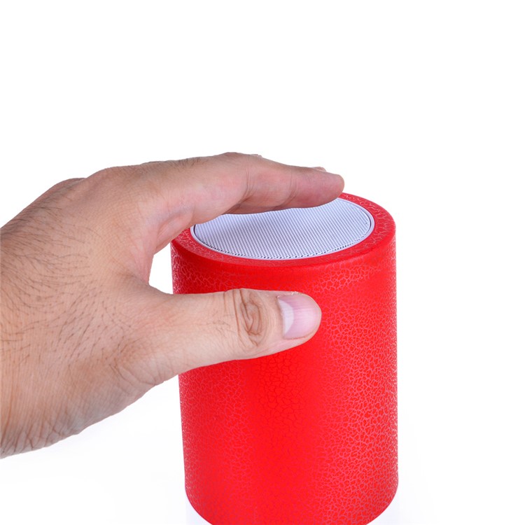 Wireless Bluetooth Speaker with 7 Color Changing Light Support Microphone/TF Card/FM/AUX-in - Red-10
