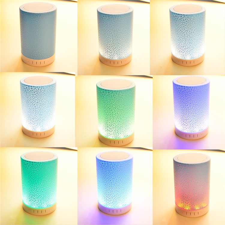 Wireless Bluetooth Speaker with 7 Color Changing Light Support Microphone/TF Card/FM/AUX-in - Red-12