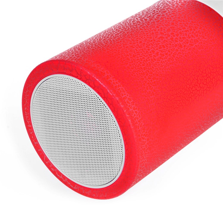 Wireless Bluetooth Speaker with 7 Color Changing Light Support Microphone/TF Card/FM/AUX-in - Red-6