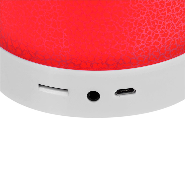 Wireless Bluetooth Speaker with 7 Color Changing Light Support Microphone/TF Card/FM/AUX-in - Red-9