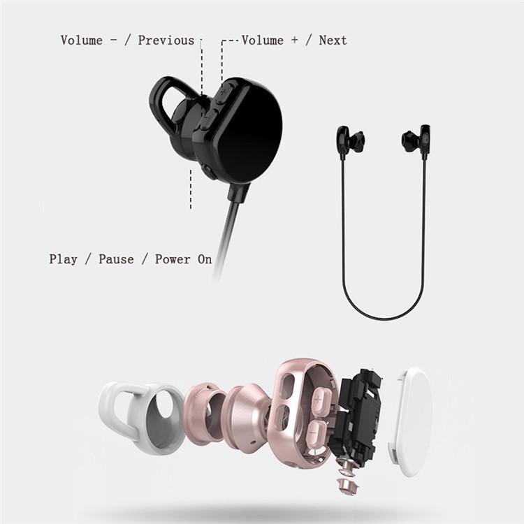 DACOM Sports Bluetooth 4.1 Wireless Stereo Earphone with Mic for iPhone 7 Etc. - Black-4