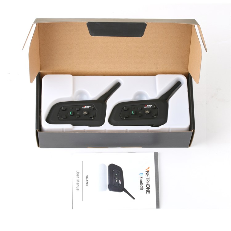 2 Sets V6C Football Referee Intercom Headset 1000M Full Duplex Bluetooth Interphone - US Plug-19