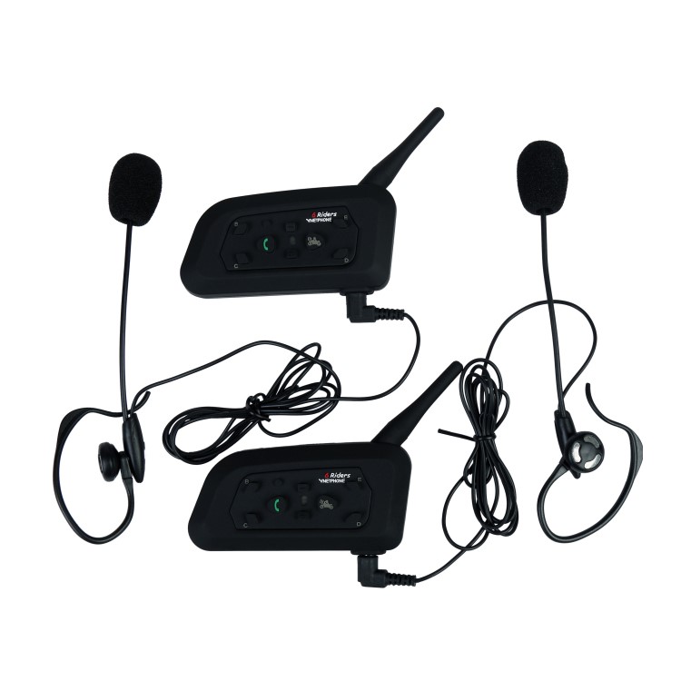 2 Sets V6C Football Referee Intercom Headset 1000M Full Duplex Bluetooth Interphone - US Plug-9