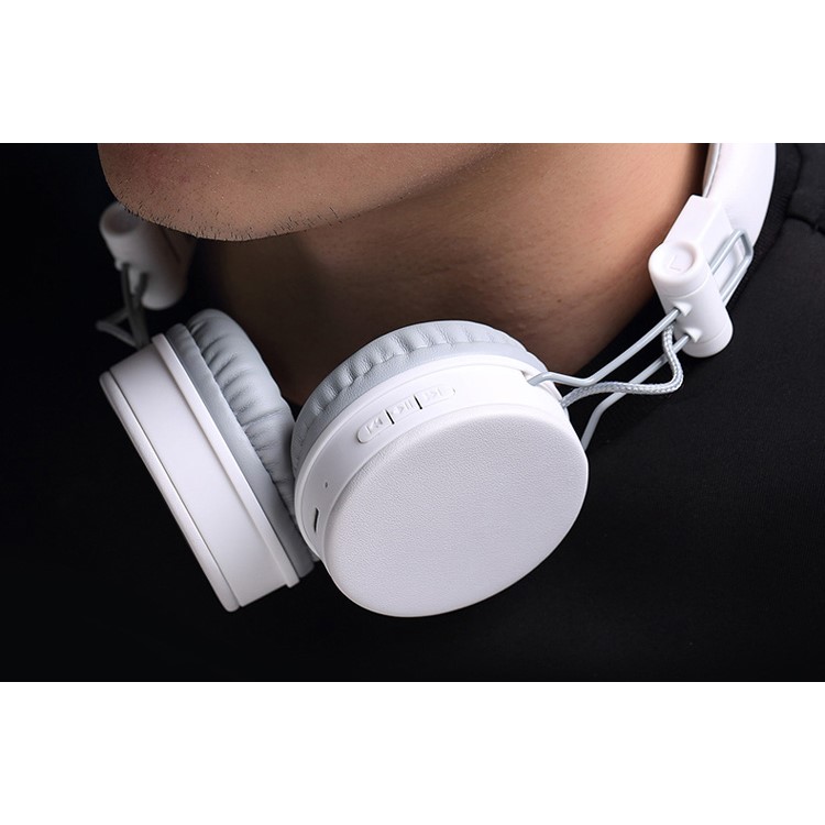 ROCK HB10 Bluetooth 4.0 Headphone Stereo Hands-free Earphone with Mic/3.5mm Jack for iPhone Samsung Etc - White-5