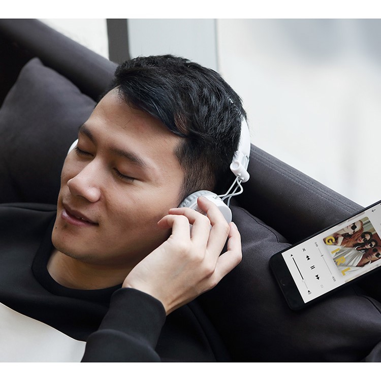 ROCK HB10 Bluetooth 4.0 Headphone Stereo Hands-free Earphone with Mic/3.5mm Jack for iPhone Samsung Etc - White-6